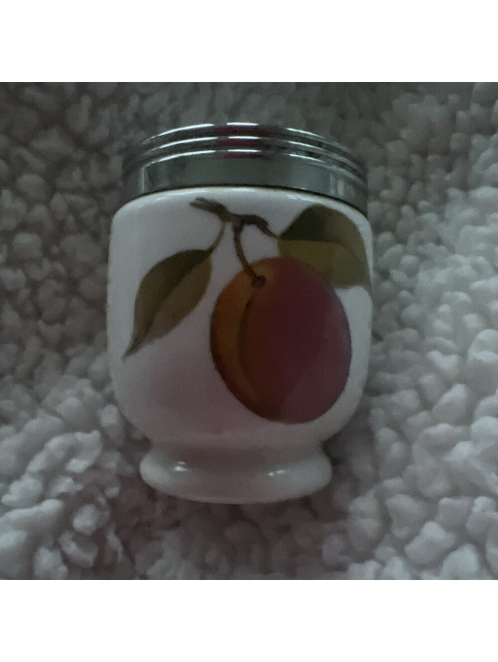 Vintage Royal Worcester Egg Coddler delicate fruit. Made In England